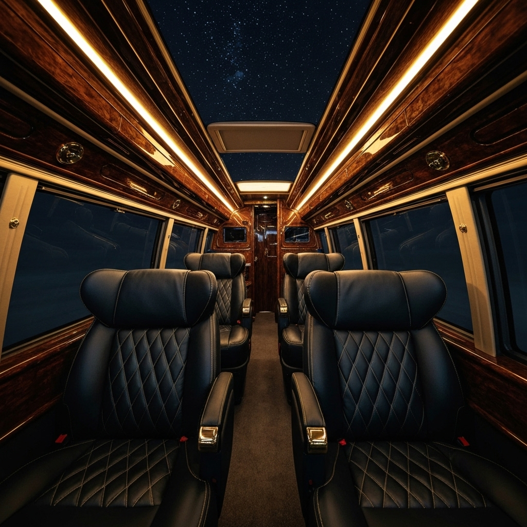 Luxury bus interior